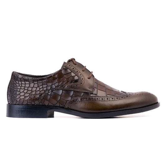 Handcrafted Brown Cowhide Leather Shoes – Elegant Men’s Footwear